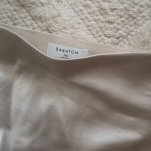 NWOT Aritzia Babaton Cream Satin Midi Skirt - Clearing Out Later Today